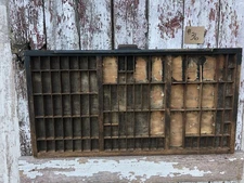 Hamilton Mfg Co Wood Printers Drawer Letterpress Tray Shadowbox Display Case #36