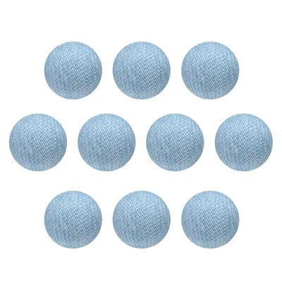 10 Stück Stoffknöpfe,10mm,Kunststoff,zum Nähen,Basteln,Hellblau - Bild 1 von 4