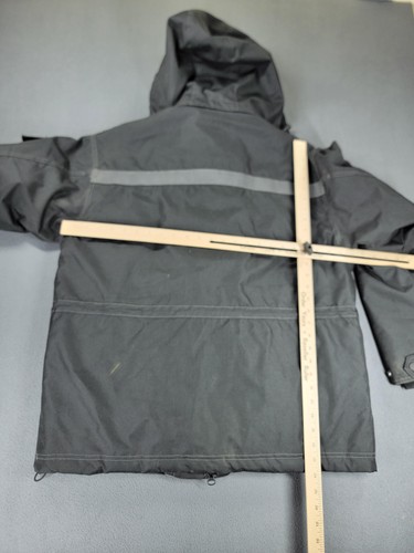 CAT Jacket Mens Large Black Workwear Redefined Hooded Parka Coat Winter W11432 - Picture 11 of 13