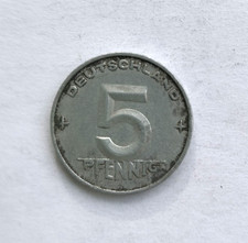 DDR 5 Pfennig 1952 A sehr sch&ouml;n