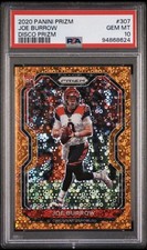 Joe Burrow PSA 10 Disco Prizm + A.J. Green Jeremy Hill Dual Auto BGS 9.5