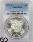 1879-S Morgan Silver Dollar Coin, PCGS MS-64 ** Very Flashy PL Look!