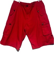 Vintage Rocawear Men's Sz 40 Red Multi-Pocket Baggy Cargo Shorts Y2K Skater 90's