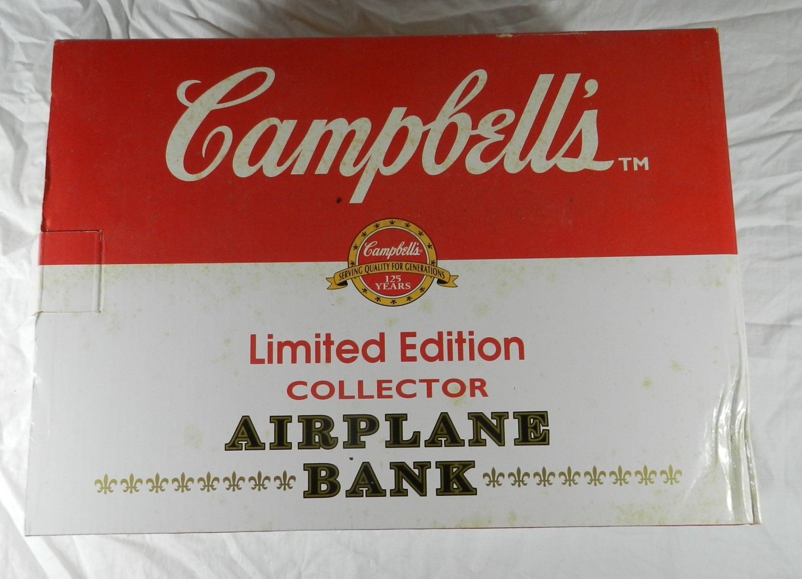 New in Box - Campbell's Soup Limited Edition Collector Airplane Bank