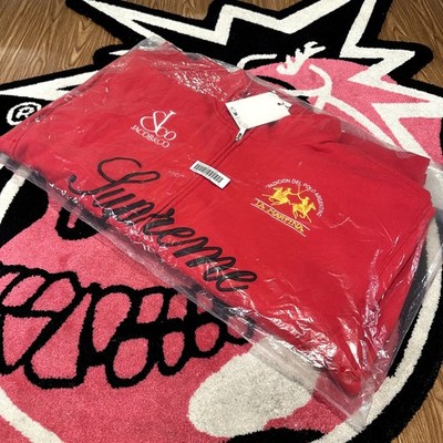 Supreme La Martina Zip Up Sweatshirt   Red   Size XL   New in Bag
