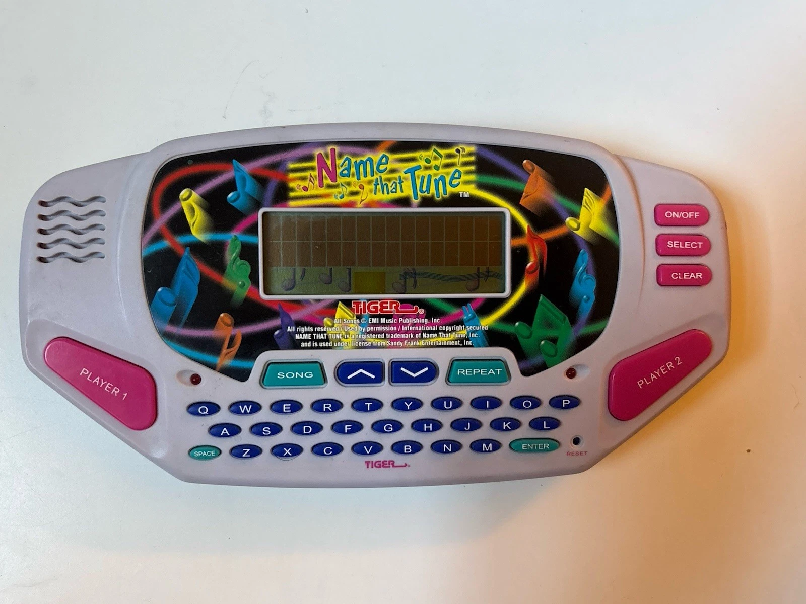 Name that Tune Tiger Handheld Electronic Game 80s 90s Retro w/ Cartridge