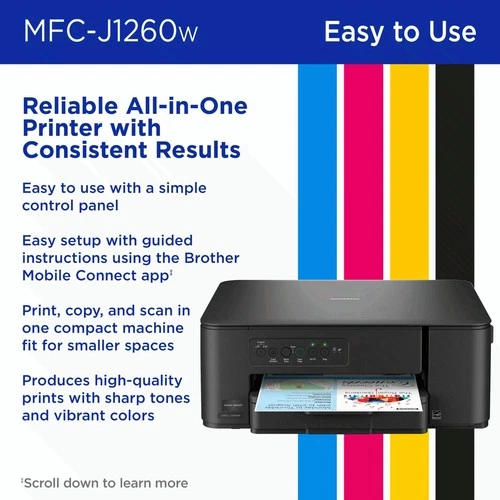 Brother Work Smart MFC-J1260W Wireless Color Inkjet All-in-One Printer image 6