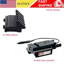 Hunting Red Dot Laser Sight/45 Degree 5 Slot Offset Picatinny Rail Mount US