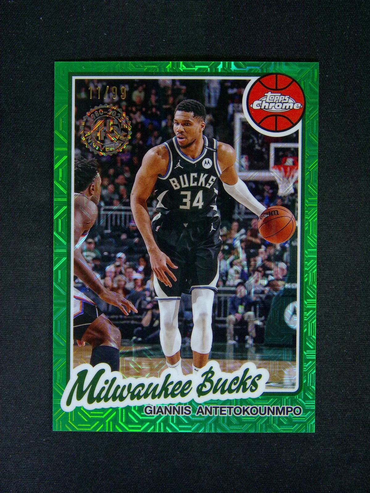 2025-26 Topps Chrome Giannis Antetokounmpo 45th Green Mojo /99