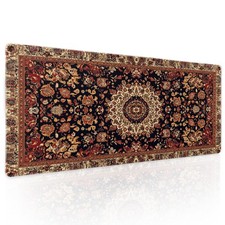 Vintage Rug Gaming Mouse Pad XL Dark Brown Retro Carpet Aesthetic E... Fast Ship