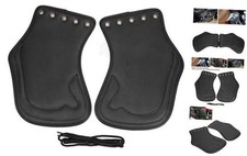 Motorcycle PU Heat Deflector, Pack of 2 Motorcycle Side Saddle Leather Heat