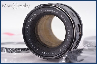 working Pentax PENTAX Super Takumar 55mm F1.8 with front and rear caps lens fil