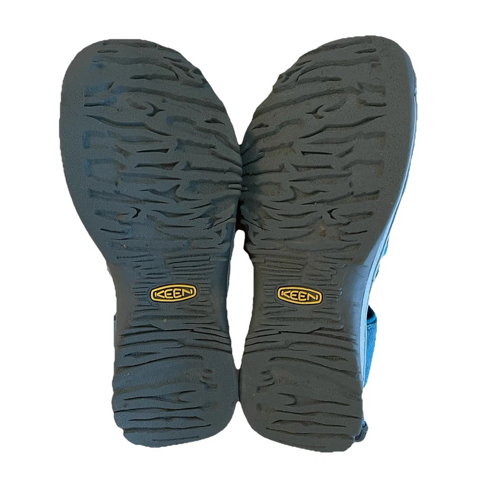 Sandálias femininas Keen Whisper tamanho 10 azul fumaça peixe caminhada água biqueira fechada sapatos - Imagem 4 de 4