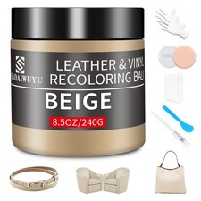 Leather Recoloring Balm,8.5oz Leather Color Restorer,Beige Leather Repair kit...