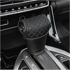 Leather Gear Shift Knob Cover Anti-slip Protector For Car Suv Tr Color Black Leather Gear Shift Knob Cover Anti-slip Protector For Car Suv Tr Color Black