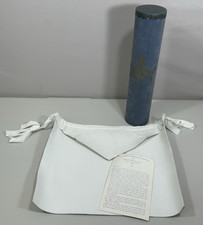 Masonic Apron White Vintage 1970s & Storage Can Floco Georgia Albany Freemasonry