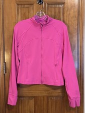 LULULEMON Define Cropped Jacket Nulu, SONIC PINK, Size 10, Full Zip, EUC