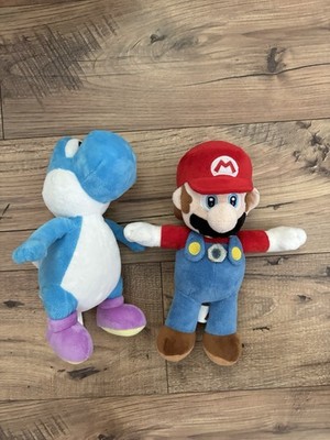 2017-18 Super Mario Brothers Blue Yoshi and super Mario Plush Nintendo