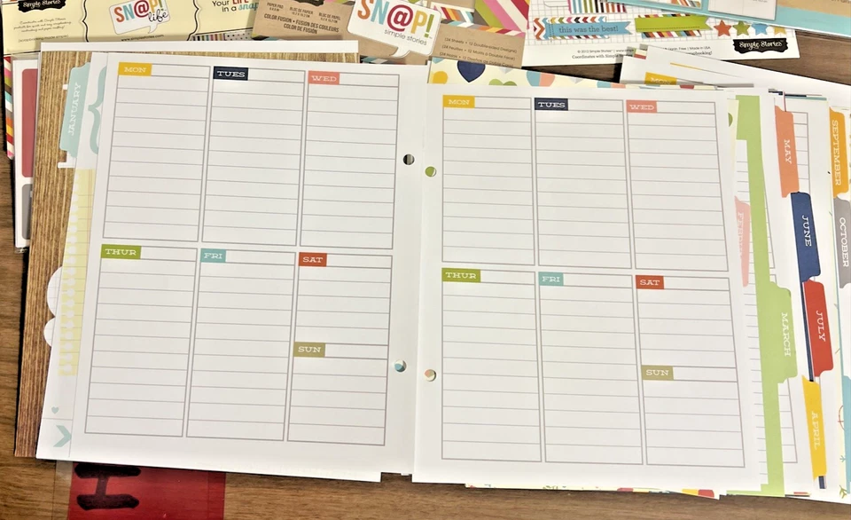 SNAP LIFE простые истории Carpe Diem еженедельный планировщик альбом карты карманные страницы набор - Изображение 4 из 4