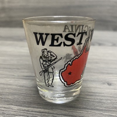 West Virginia State Nature Scene SHOT GLASS Whiskey Shot Glass Souvenir