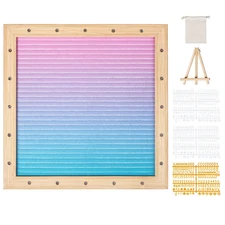 Gradient Felt Letter Board - Changeable Sign Board with 510 Letters