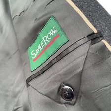 Savile Row Lambswool Wool Blazer Sports Coat Dark Charcoal Mens 42R