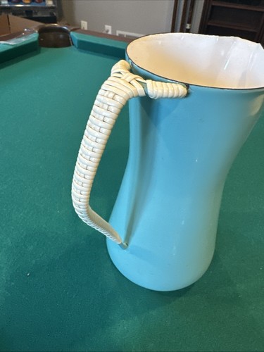 Dansk Denmark Kobenstyle 1950s Turquoise Enameled Coffee Pot Percolator MCM - Picture 5 of 7