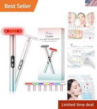 7-Color LED Light Therapy Wand for Professional Facial Rejuvenation - 4.66 oz