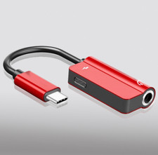 5pcs Type-C to 3.5mm charging and listening to music 2 in 1 earphone adapter