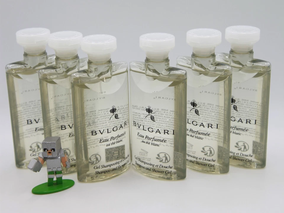 Champú y gel de ducha BVLGARI Au The Blanc (té blanco), paquete de 6 - 6x2,5 oz Foto 2 de 3