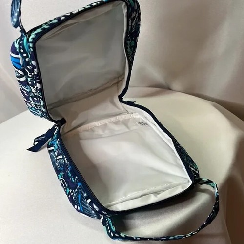 Vera Bradley Lunch Bag Lunch Bunch Blue Island Medallion New Cotton Name Tag - Picture 4 of 4