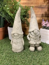 STONE GARDEN CUTE GIRL AND BOY GNOME PIXIE STATUE GIFT HOME GARDEN ORNAMENT