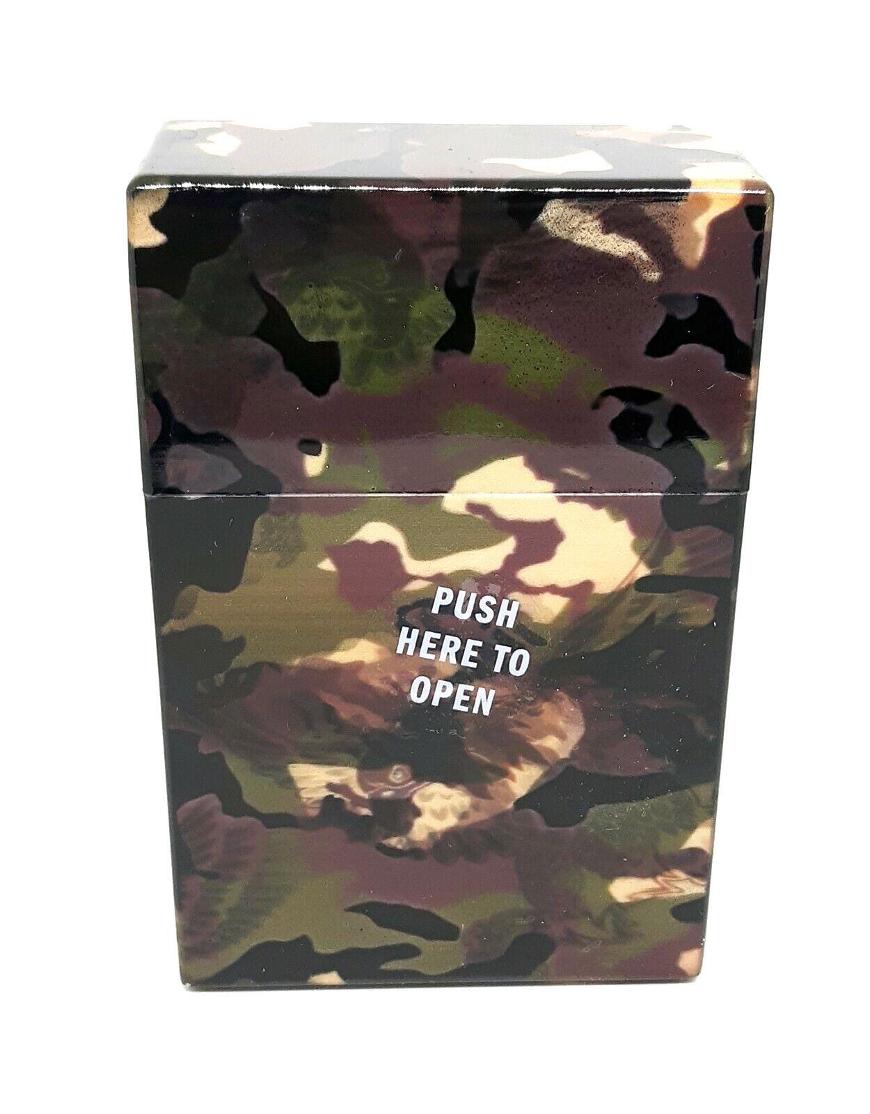 Nulite Camo Style Plastic Press-N-Flip Spring Action King Size Cigarette Case