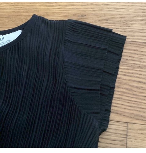H&M Girl Black Pleated Jumpsuit Romper Size 10 - Picture 6 of 6