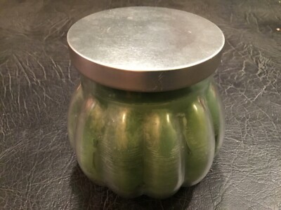 Vintage Aroma-Mix Candle Green Large Jar Winter Forest Scent Holiday Wreath 17oz