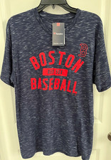 Fanatics Boston Red Sox Men's Size Medium Blue T-shirt with Red Print NWT Nice