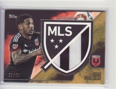 2015 Topps Apex MLS Crest Relic Gold Sean Franklin 22/40 Jersey Stripes Flat SH