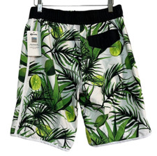 CORONA EXTRA Board Shorts Men  s Beer Label Logo Swim Trunks Sz Small Limes Leafs