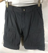 REI CO-OP Boys Cargo Convertible Gray Shorts Sz S 8  Pants section missing 