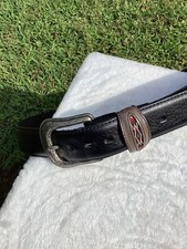 Vintage Native American Genuine Leather Belt  Buckle Size 44 Concho