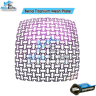 Titanium Maxillofacial Bend Mesh Plate 100mm x 100mm Orthopedic Instruments