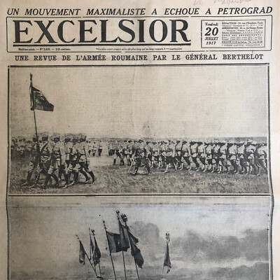 Tagebuch Excelsior WW1 20 07 1917 Petrograd Botozani Berthelot Barcelona P. Loti