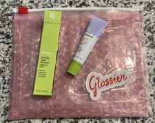 NEW Glossier Wild Fig Balm Dot Com NIB With Pink Bubble Bag And Sticker