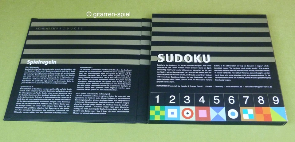 Remember® Sudoku Komplett 1A Top! grafisch & klassisch Denkspiel Klappbox ©2006 - Bild 3 von 4