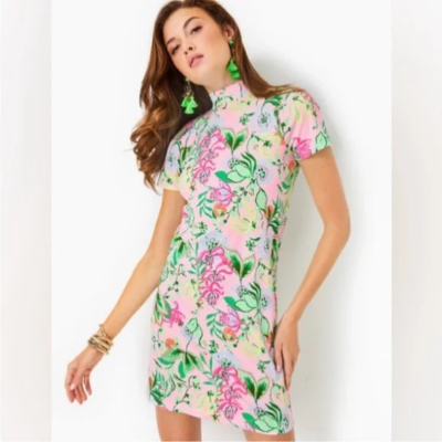 hallie short sleeve dress Dress The Population Hallie Short-Sleeve V-Neck A-Line Mini Dress