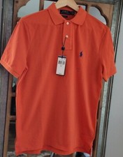 Polo Ralph Lauren - Size Small - Mesh Polo Shirt Men Classic Fit Orange - NWT