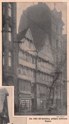 Speisewirtschaft H.G. Schmidt Alt-Hamburg - 1908 ~10x19cm