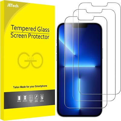 JETech Schutzfolie Kompatibel iPhone 13/13 Pro 6,1 Zoll Gehärtetem Glas 3 Stück