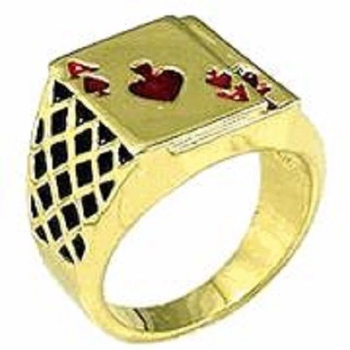 Mens ace shop of spades ring