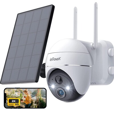 ieGeek Outdoor Wireless 2K Security Camera Home WiFi Battery CCTV System Alexa